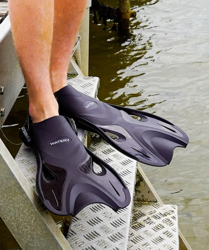 Hot Watery korte svømmefødder - Fisher - Sort