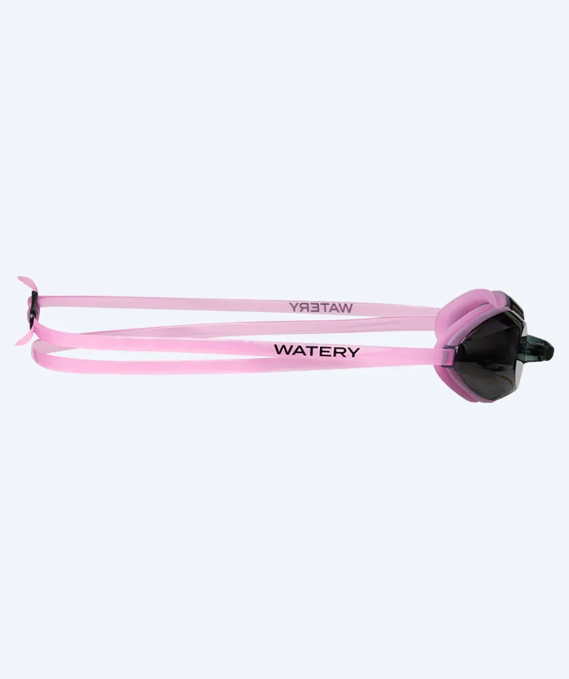 Outlet Watery langsynede svømmebriller med styrke til voksne - (+2.5) – (+3.5) - Catch - Pink (Smoke linse)