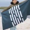 Online Watery microfiber håndklæde (160 x 80 cm) - Eco Nebraska - Blå