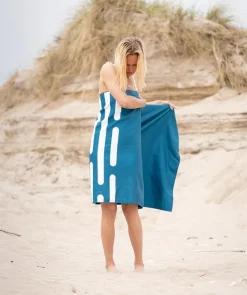 Online Watery microfiber håndklæde (160 x 80 cm) - Eco Nebraska - Blå