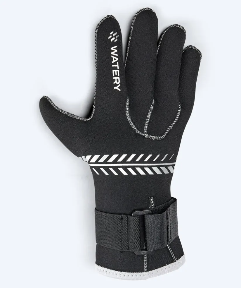 Clearance Watery neopren sokker og handsker - Thermal Reptile (3 mm) - Sort/sølv