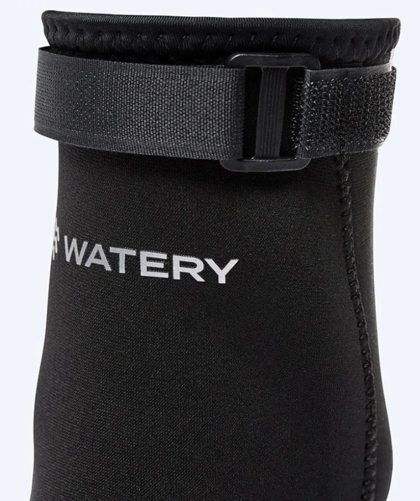 Online Watery neopren sokker til åbent vand - Reptile (3 mm) - Sort