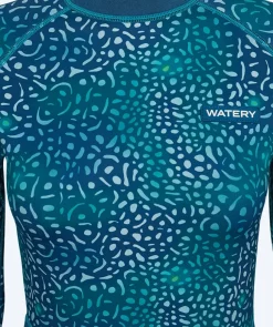 Online Watery neopren springsuit til damer - Compass - Grøn/blå