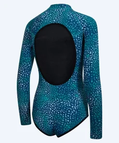 Hot Watery neopren springsuit til damer - Lady Open Back - Grøn/blå