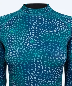 Hot Watery neopren springsuit til damer - Lady Open Back - Grøn/blå