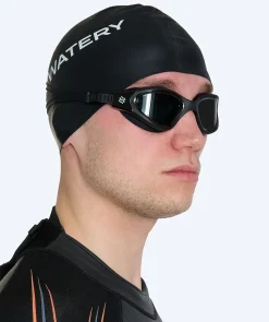 Clearance Watery nærsynede svømmebriller med styrke til voksne - (-2.0) – (-6.0) - Raven Active - Sort (Smoke linse)
