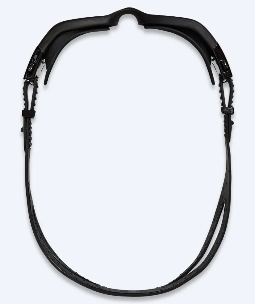 Clearance Watery nærsynede svømmebriller med styrke til voksne - (-2.0) – (-6.0) - Raven Active - Sort (Smoke linse)