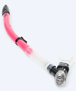 Outlet Watery semi-dry snorkel til voksne - Hudson - Rød/pink