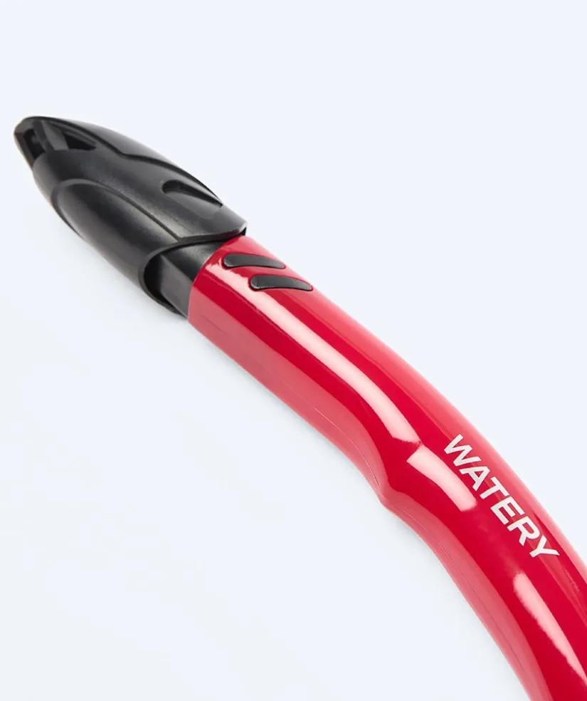 Outlet Watery semi-dry snorkel til voksne - Hudson - Rød