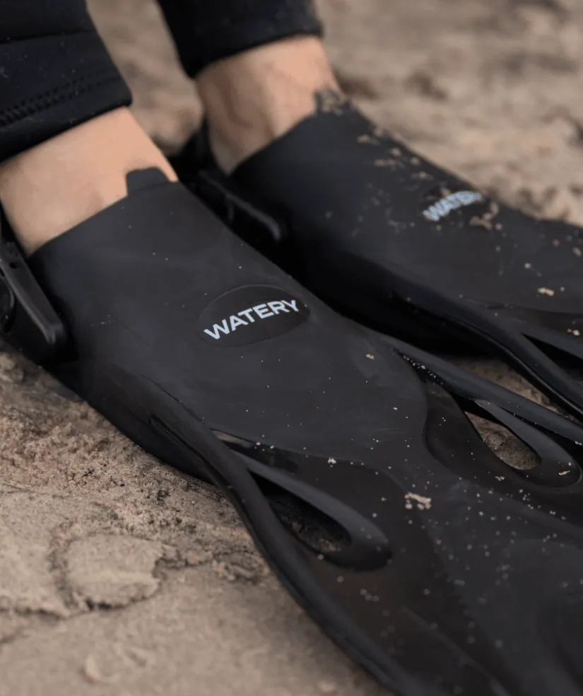 Hot Watery snorkelsæt til børn - Fisher/Pearl - Sort