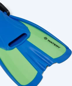 New Watery snorkelsæt til børn (4-10) - Tropical - Blå/grøn