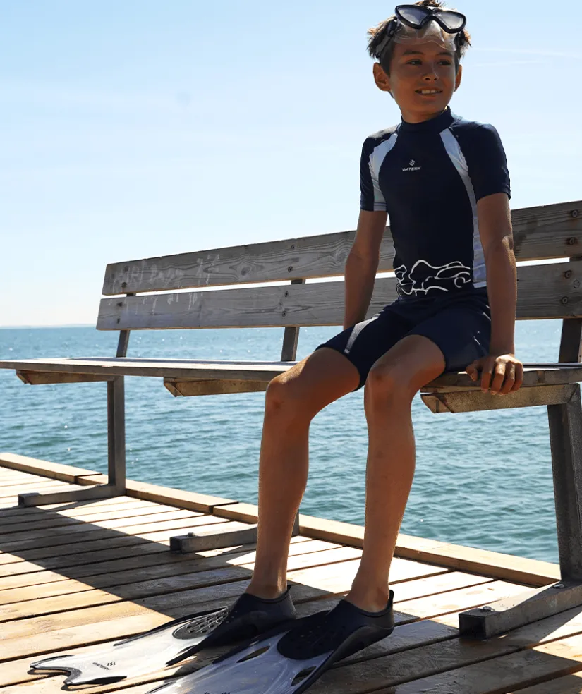 New Watery snorkelsæt til voksne (fra 15 år) - Nebula/Rilian - Sort/sort