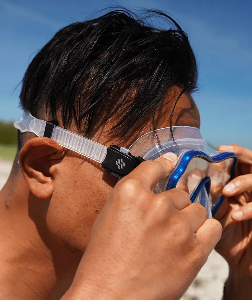 New Watery snorkelsæt til voksne (fra 15 år) - Fraser/Coast/Delmere - Mørkeblå/sort