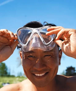 Sale Watery snorkelsæt til voksne (fra 15 år) - Rudder Camo/Itzel/Delmere - Klar/sort