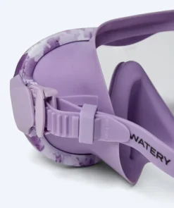 New Watery snorkelsæt til voksne - Isle/Rudder Camo - Lilla/sort