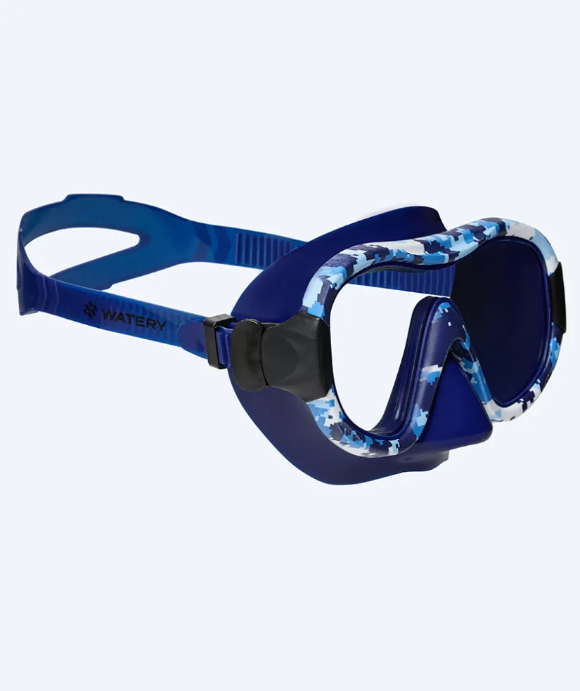 Discount Watery snorkelsæt til voksne - Isle/Rudder Camo - Mørkeblå