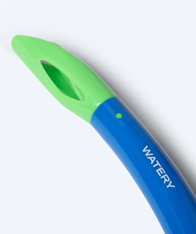 Online Watery snorkel til børn (4-10) - Tropical - Blå/grøn