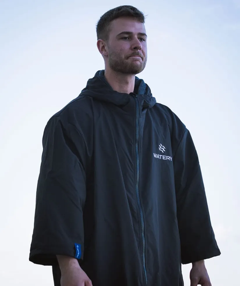 Sale Watery surf poncho - Waterproof - Sort