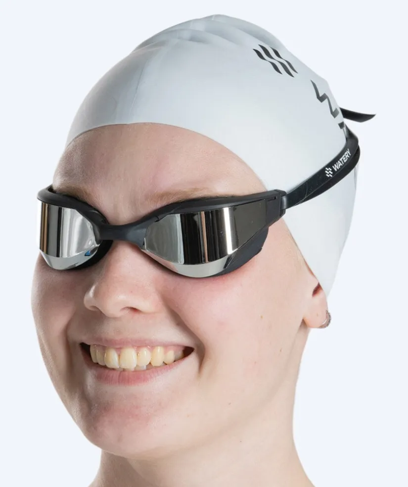 Clearance Watery svømmebriller - Instinct Ultra Mirror - Sort/sølv