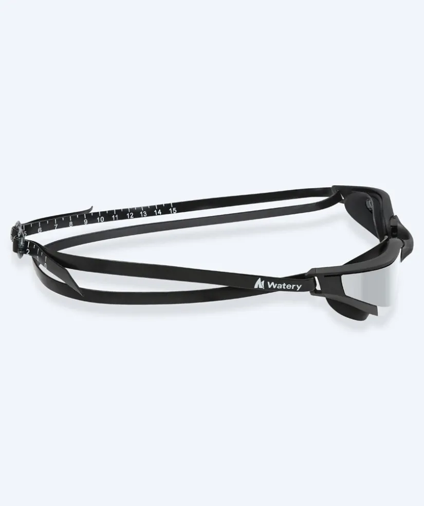Clearance Watery svømmebriller - Instinct Ultra Mirror - Sort/sølv