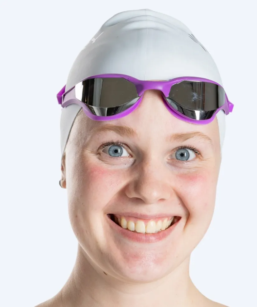 Best Watery svømmebriller - Instinct Elite Mirror - Lilla/sølv