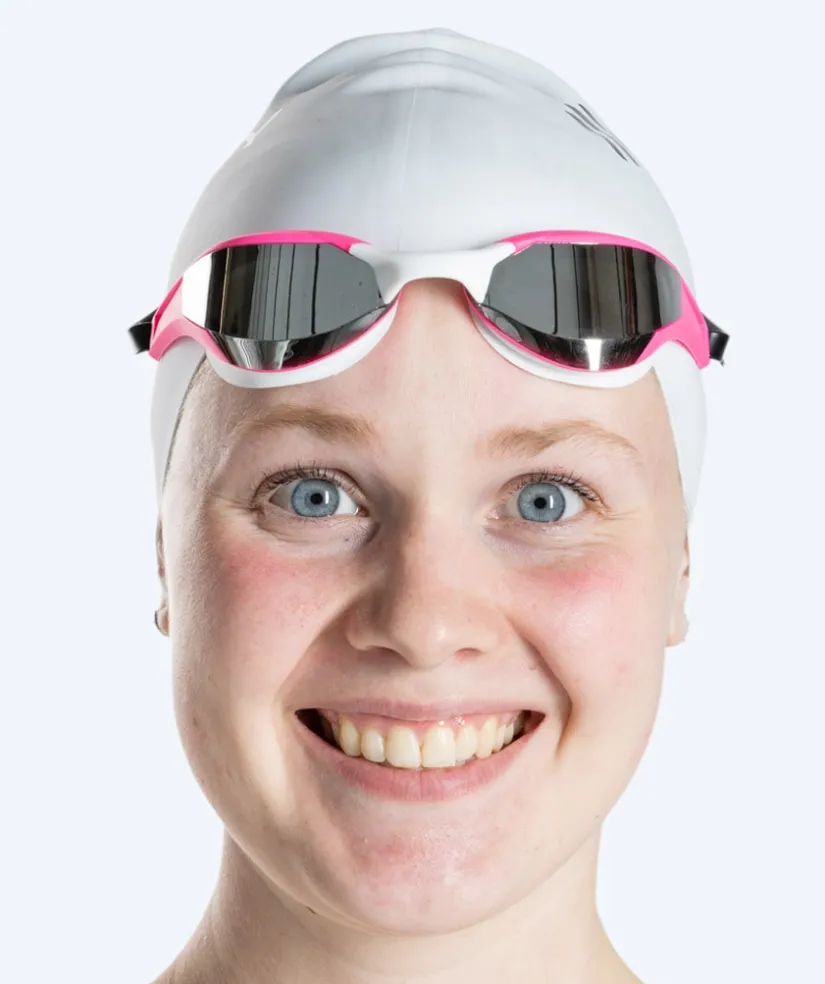 Best Watery svømmebriller - Instinct Elite Mirror - Pink/sølv