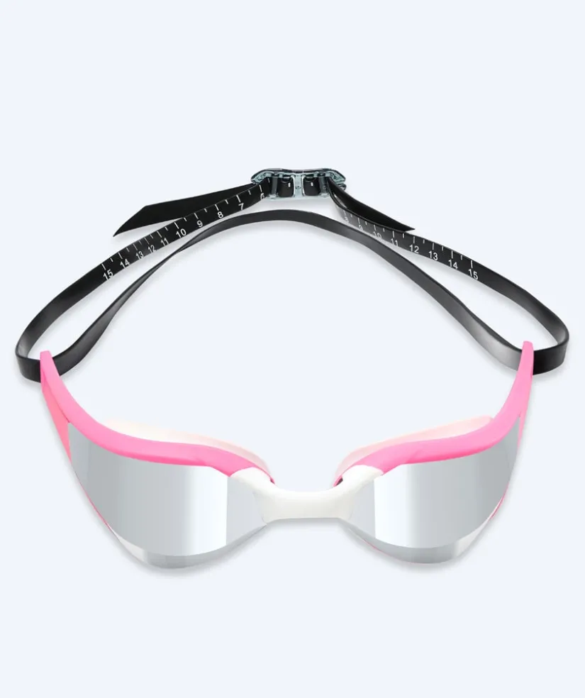 Best Watery svømmebriller - Instinct Elite Mirror - Pink/sølv