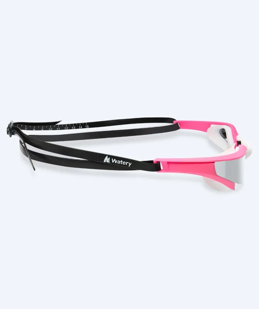Best Watery svømmebriller - Instinct Elite Mirror - Pink/sølv