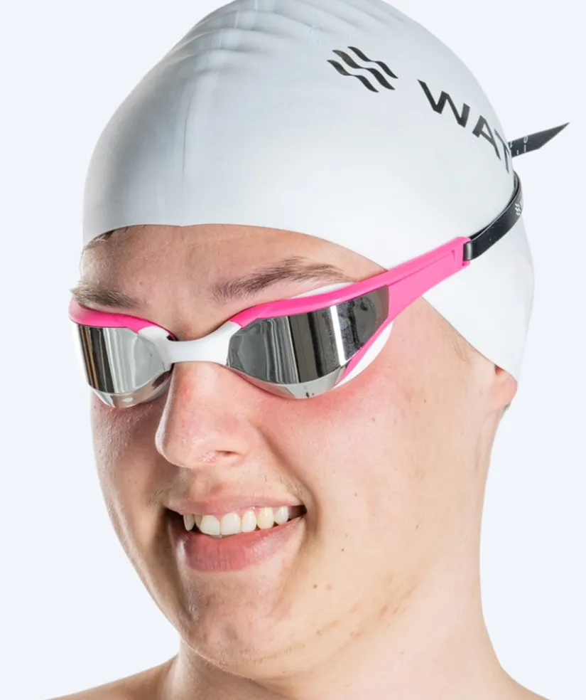 Best Watery svømmebriller - Instinct Elite Mirror - Pink/sølv