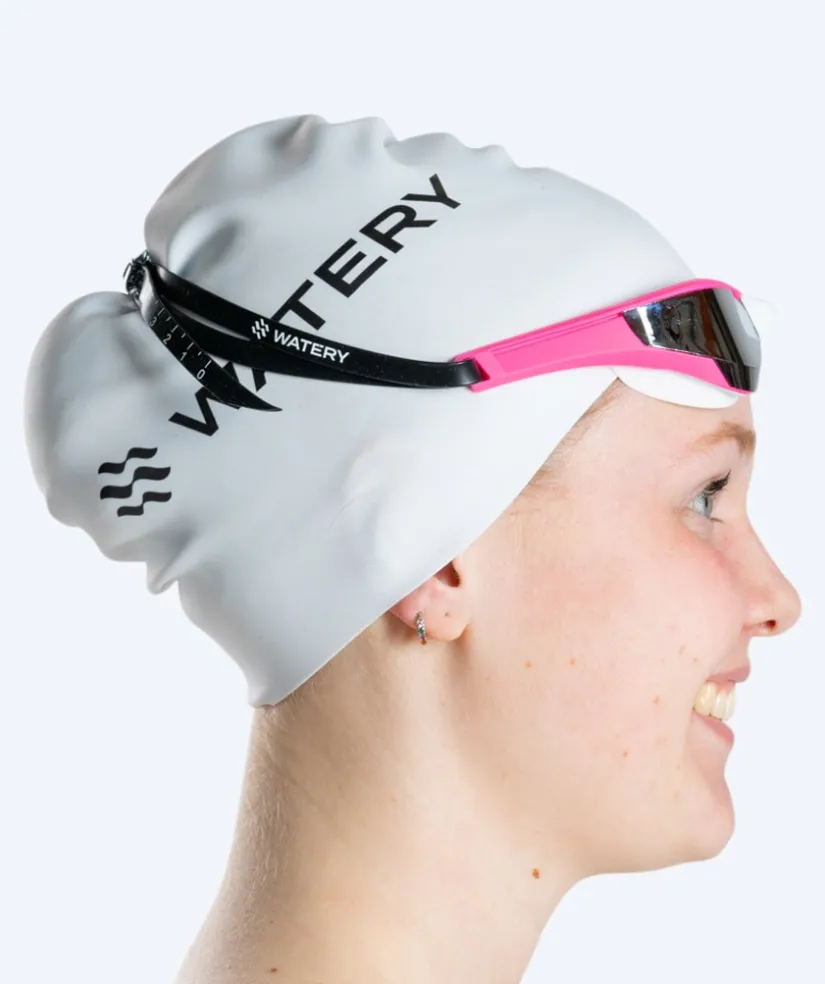 Best Watery svømmebriller - Instinct Elite Mirror - Pink/sølv