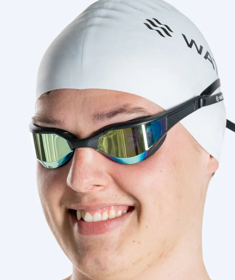 New Watery svømmebriller - Instinct Elite Mirror - Sort/blå