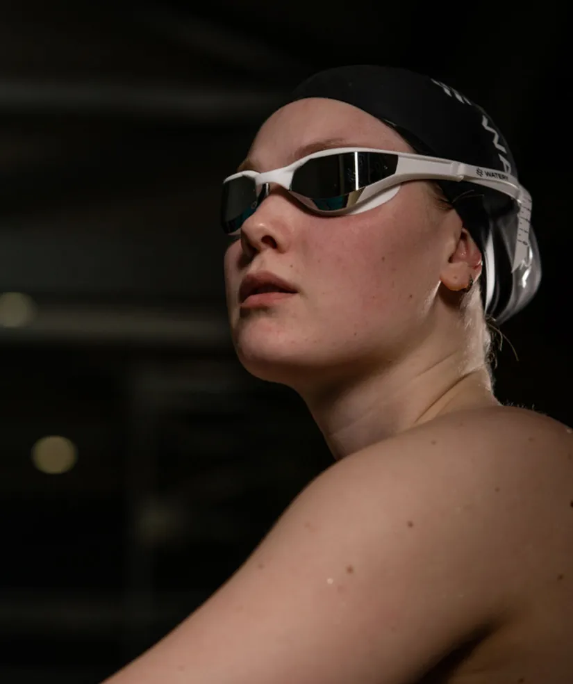Best Watery svømmebriller - Instinct Elite Mirror - Pink/guld