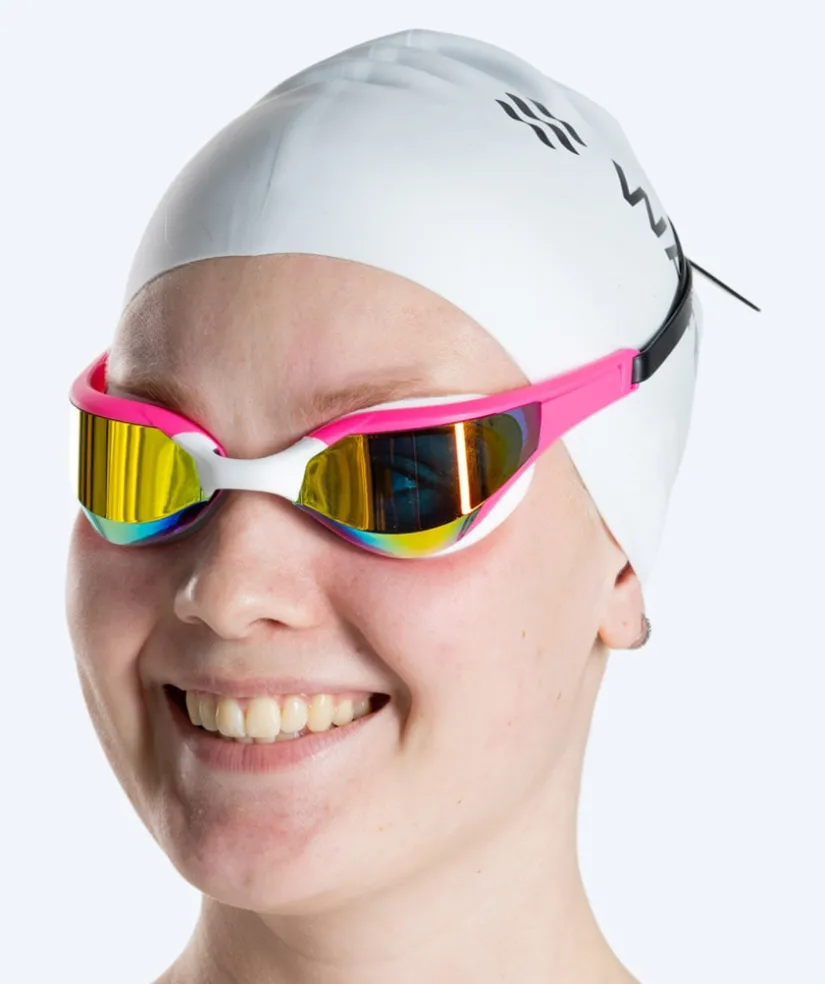 Best Watery svømmebriller - Instinct Elite Mirror - Pink/guld