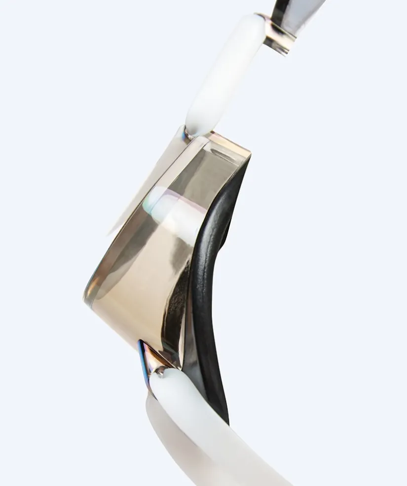 New Watery svømmebriller - Proflex Swedish Mirror - Hvid/guld