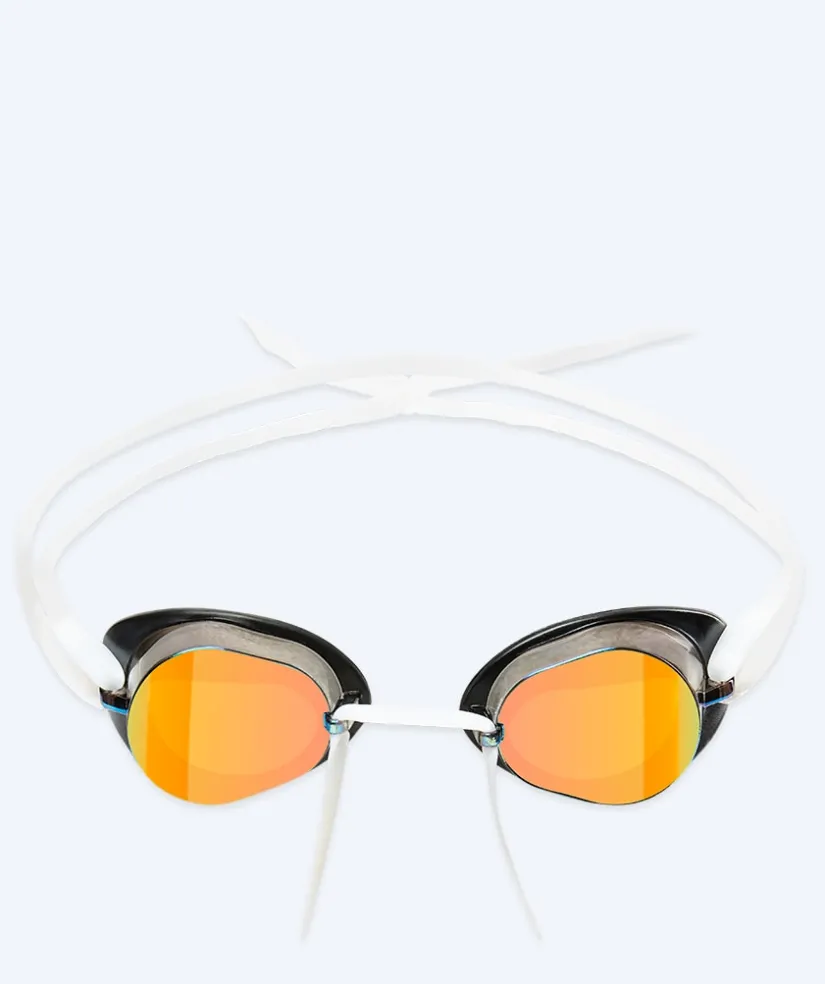 New Watery svømmebriller - Proflex Swedish Mirror - Hvid/guld