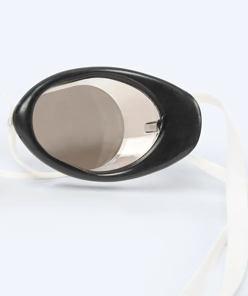 Best Watery svømmebriller - Proflex Swedish Mirror - Hvid/sølv