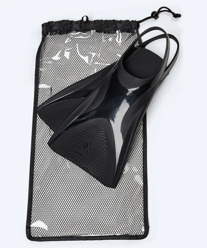 Best Watery svømmefødder - Cardinal Powerfin Pro - Sort