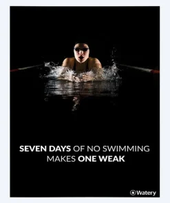 Online Watery svømmeplakat - Seven Days Of No Swimming Makes One Weak