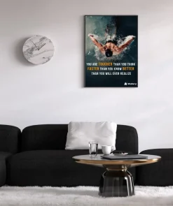 Watery svømmeplakat - You are tougher, faster and better!