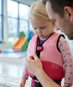 Discount Watery svømmevest til børn (1-6) - Seadon - Lyserød (Med sele)