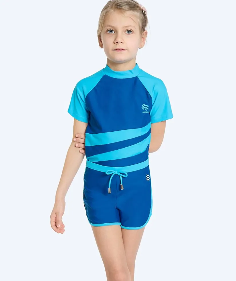Online Watery UV-badeshorts til børn - Manami - Atlantic Blue
