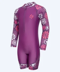 Outlet Watery UV-dragt til børn - Athena Langærmet Rashguard - Lilla
