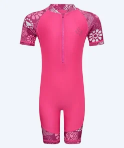 Clearance Watery UV-dragt til børn - Athena Kortærmet Rashguard - Pink