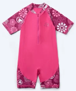 Clearance Watery UV-dragt til børn - Athena Kortærmet Rashguard - Pink