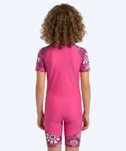 Clearance Watery UV-dragt til børn - Athena Kortærmet Rashguard - Pink