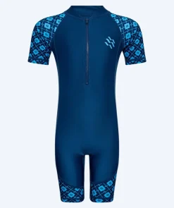 Outlet Watery UV-dragt til børn - Athena Kortærmet Rashguard - Mørkeblå