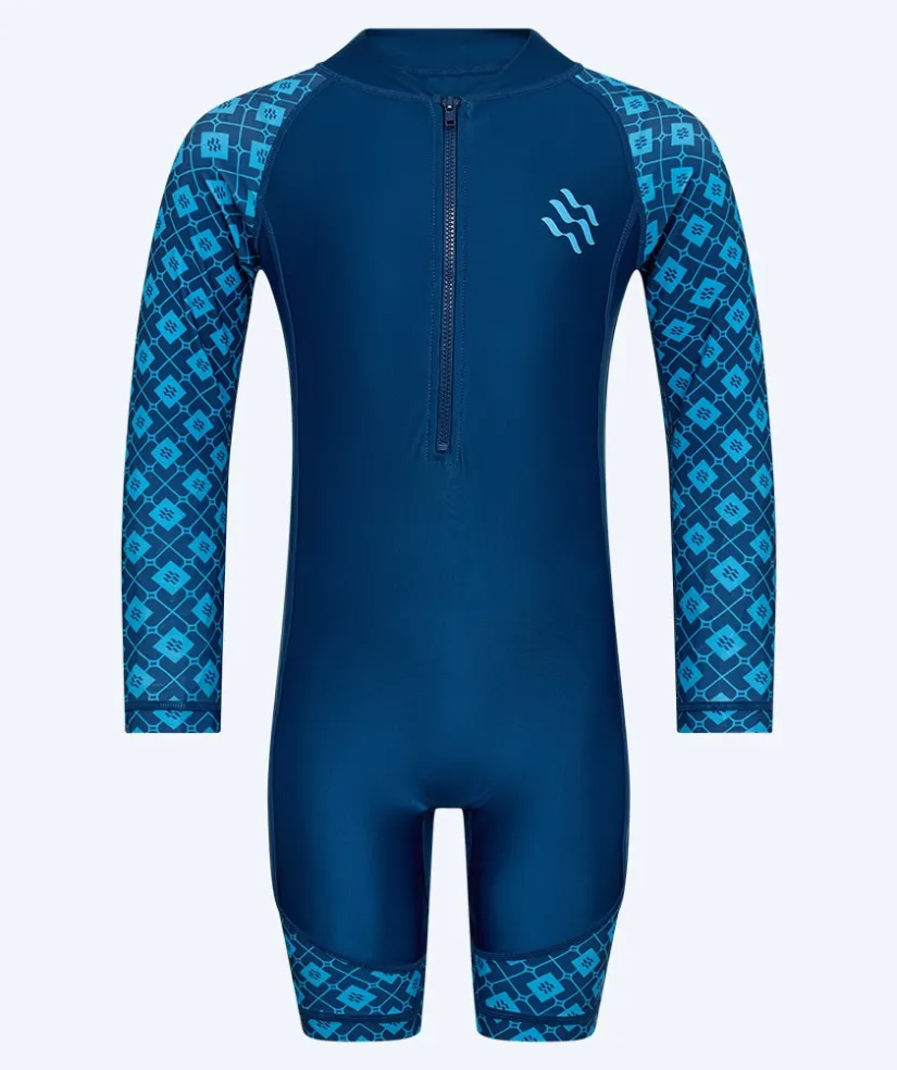 Watery UV-dragt til børn - Athena Langærmet Rashguard - Mørkeblå