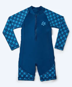 Watery UV-dragt til børn - Athena Langærmet Rashguard - Mørkeblå