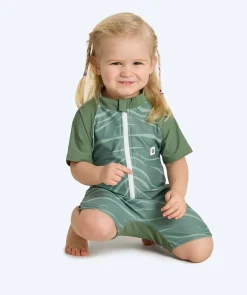 Sale Watery UV-dragt til børn - Fjord Kortærmet Rashguard - Grøn