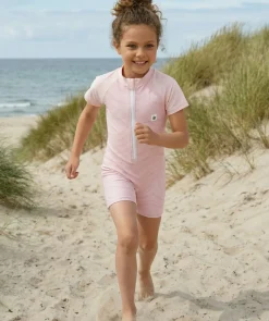 New Watery UV-dragt til børn - Fjord Kortærmet Rashguard - Pink